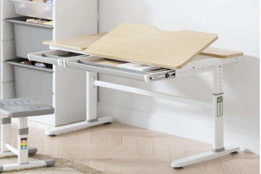 Der ideale Kinderarbeitsplatz: Höhenverstellbarer Kinderschreibtisch mit Stauraum für mehr Ordnung und Komfort