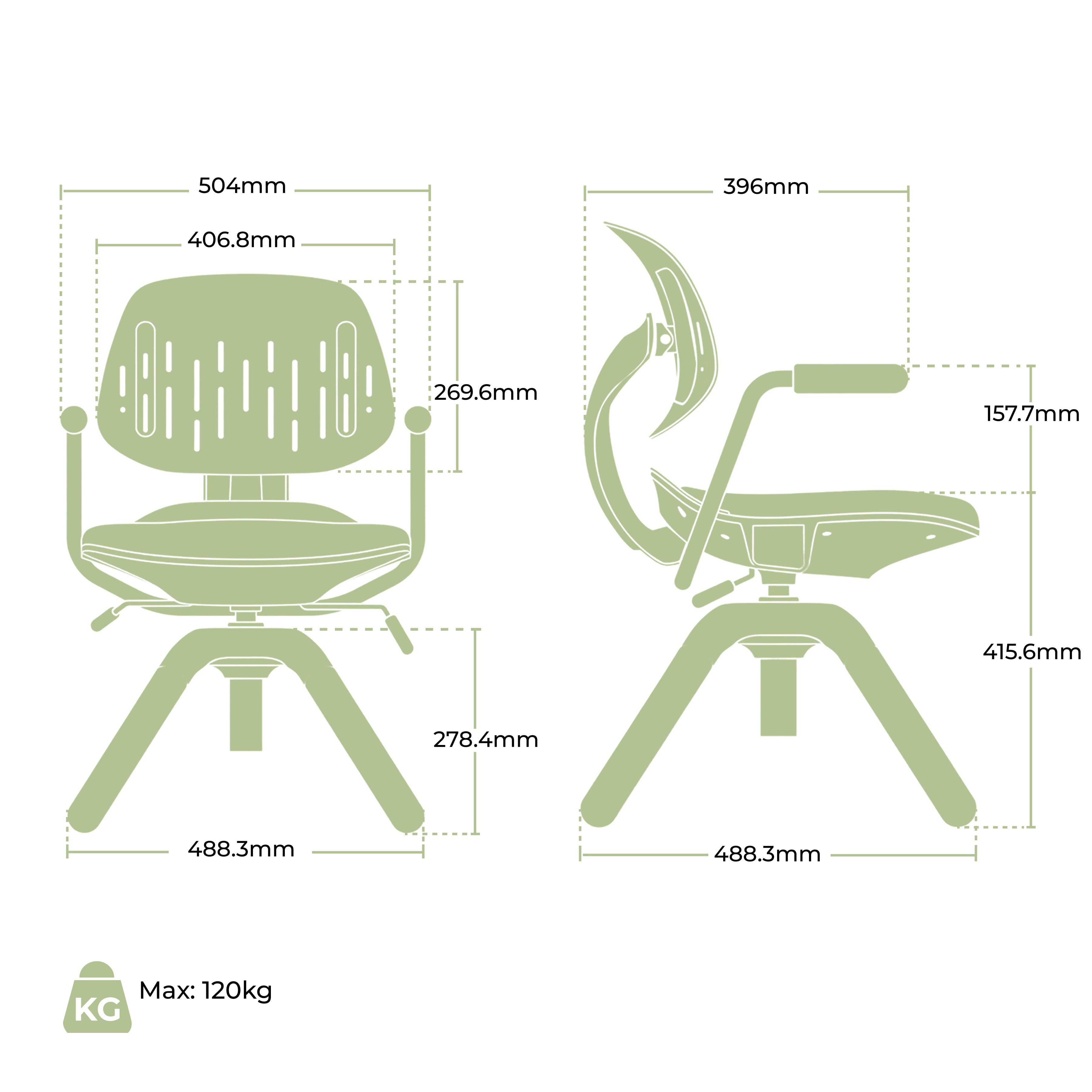 LEVI Ergonomischer mitwachsend Kinder-Drehstuhl mit höhenverstellbarem Sitz, neigbarer Rückenlehne und Sitzfläche, ideal für Kinder & Jugendliche