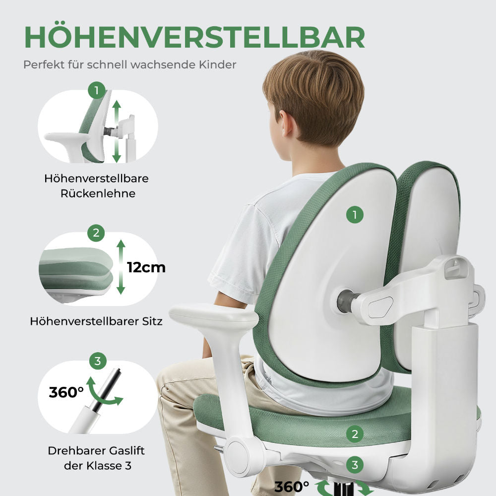 HOKO ANTON Ergonomischer Kinderstuhl für gesundes und dynamisches Sitzen