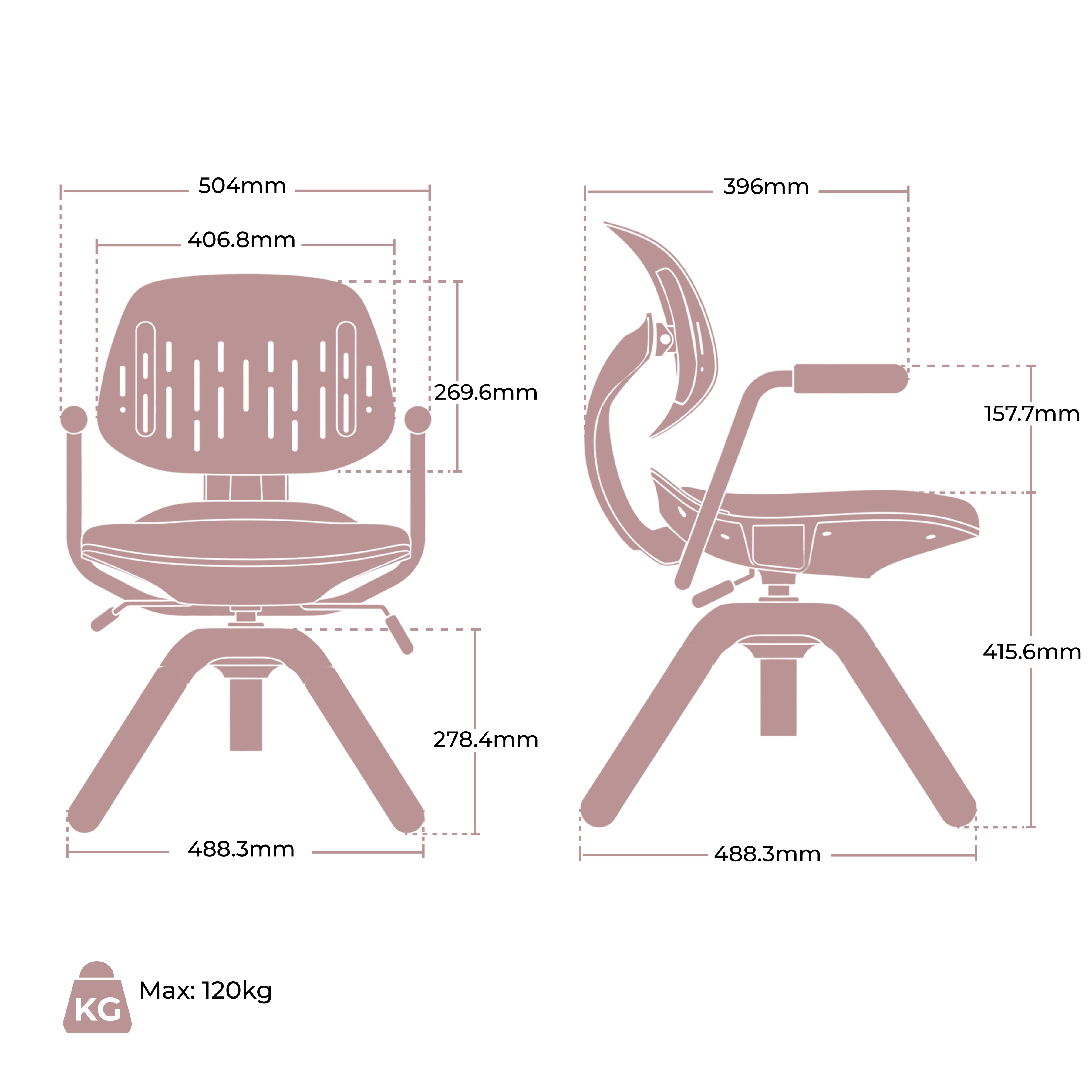 LAURA Ergonomic Kids’ Desk Chair in Purple – Height-Adjustable, Breathable Backrest, 360° Swivel, Ideal for School & Homework