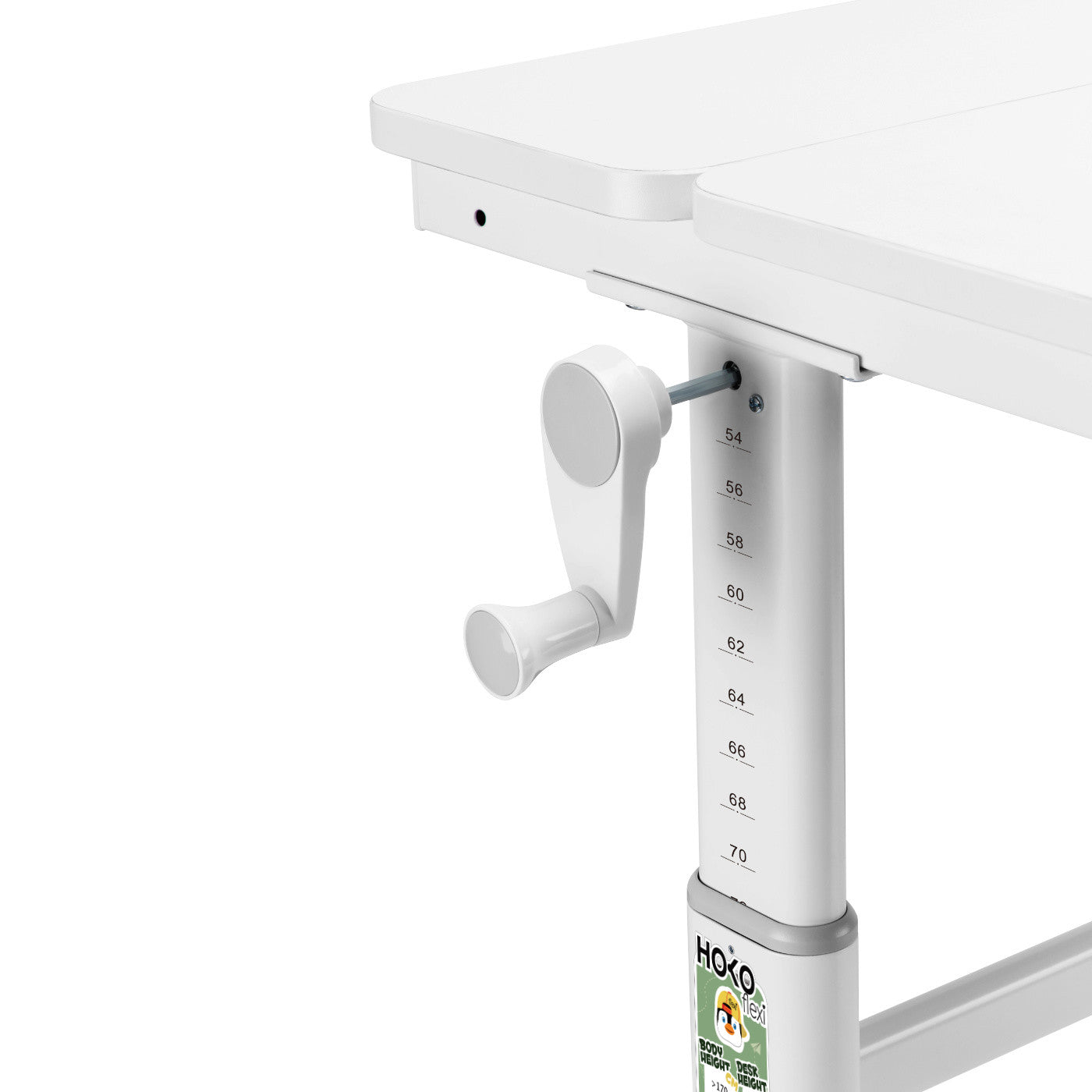 ELIN Kinderschreibtisch höhenverstellbar 120x60 cm – mit neigbare Tischplatte & Schublade, ergonomisch, für Kinder & Jugendliche, in Weiß