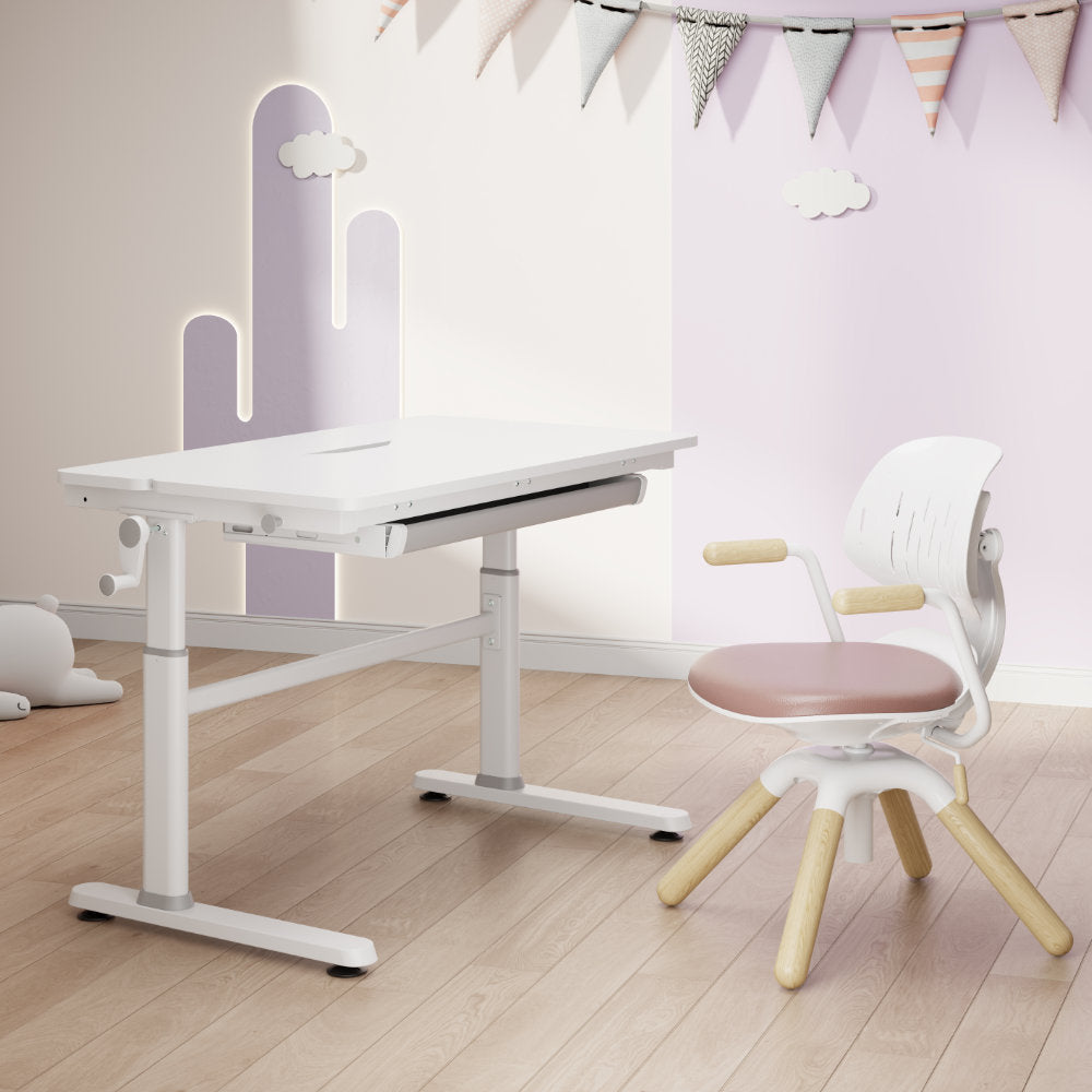 JANA & LEVI / LAURA children's desk and chair set 100x60 cm – ideal for school, homework & children's room
