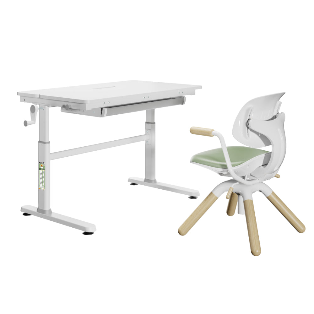 JANA & LEVI / LAURA children's desk and chair set 100x60 cm – ideal for school, homework & children's room
