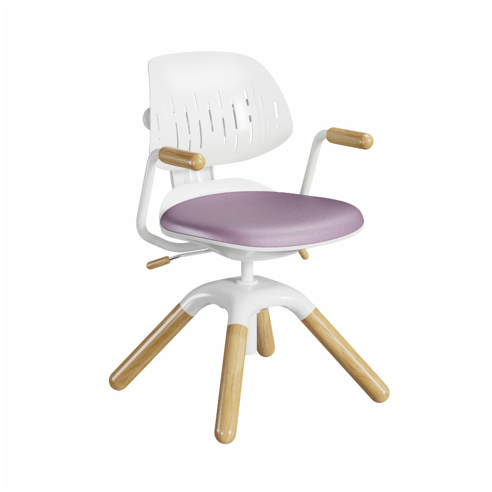 Purple Girls Desk Stool LAURA Ergonomic Kids' Desk Chair In