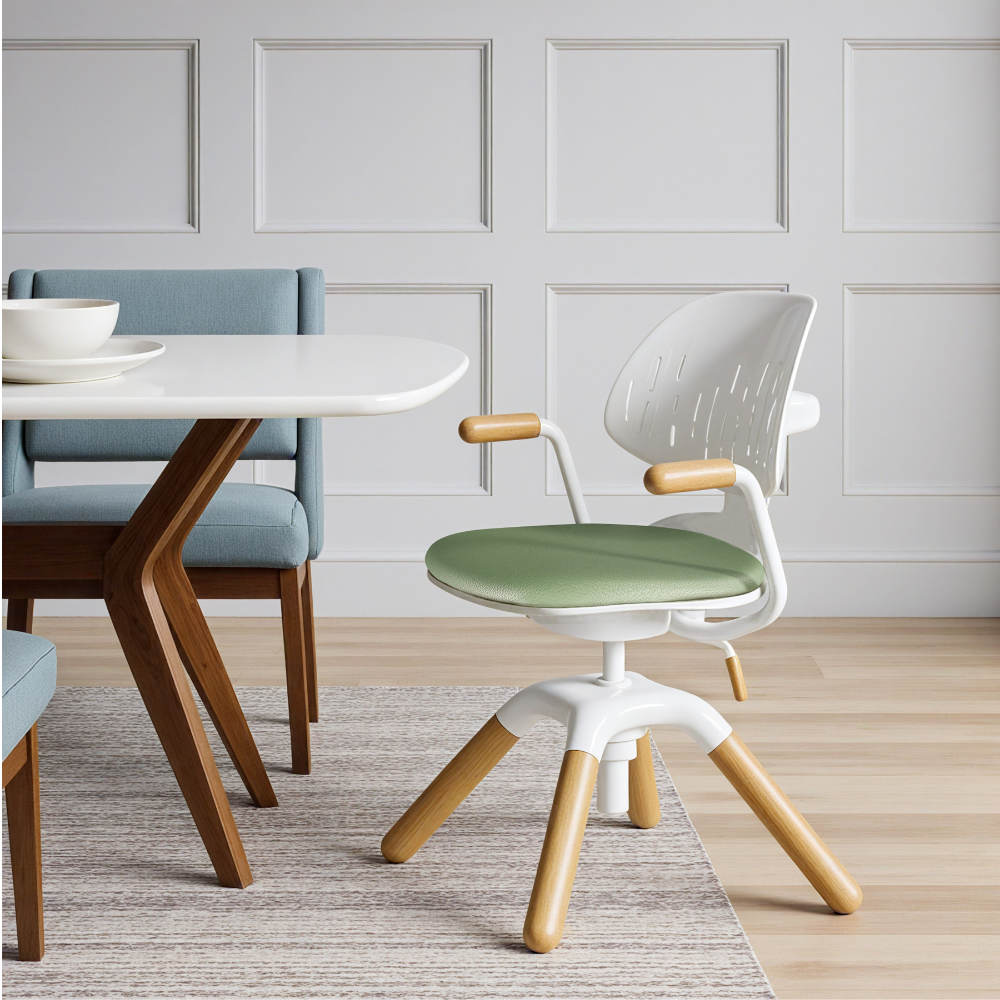 LEVI Ergonomischer mitwachsend Kinder-Drehstuhl mit höhenverstellbarem Sitz, neigbarer Rückenlehne und Sitzfläche, ideal für Kinder & Jugendliche