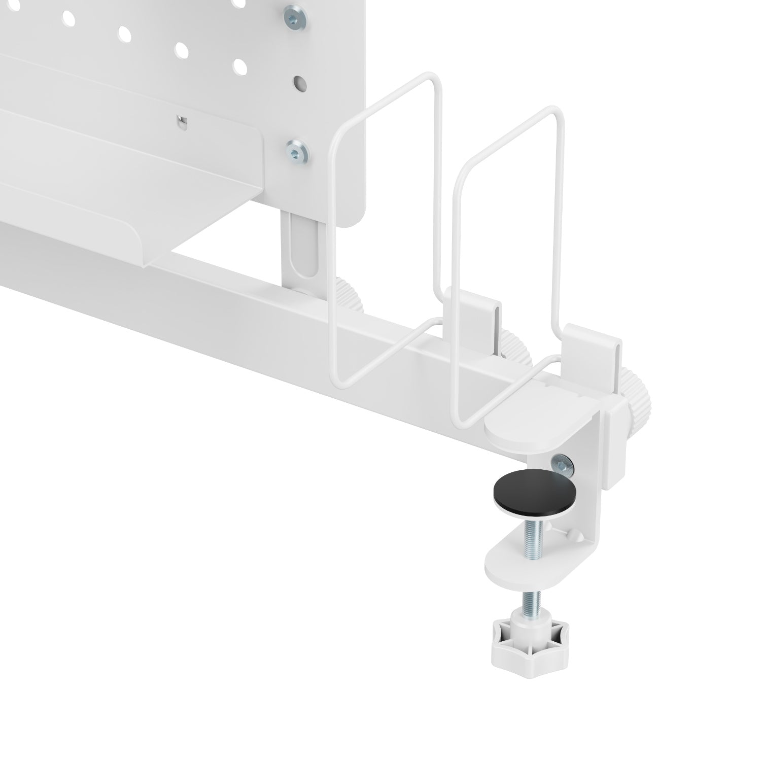 TINO Memo Pegboard Set – White Wall Organizer for Kids’ Desk, Perforated Board with Hooks & Storage Shelves