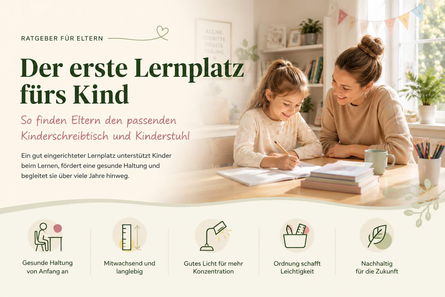 Wie wählt man den richtigen Kinderschreibtisch und Kinderstuhl aus?