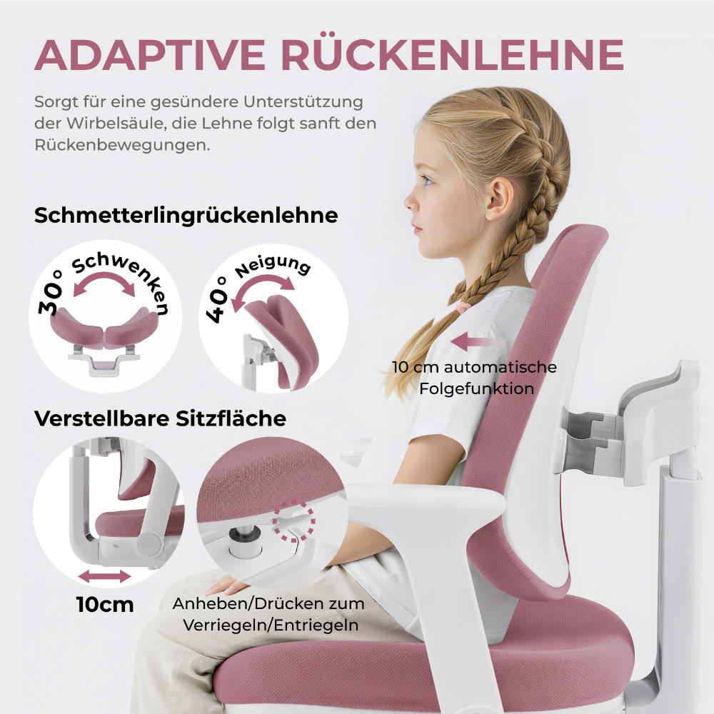 HOKO ANKE Ergonomic Children’s Swivel Chair for Healthy Learning and Active Sitting