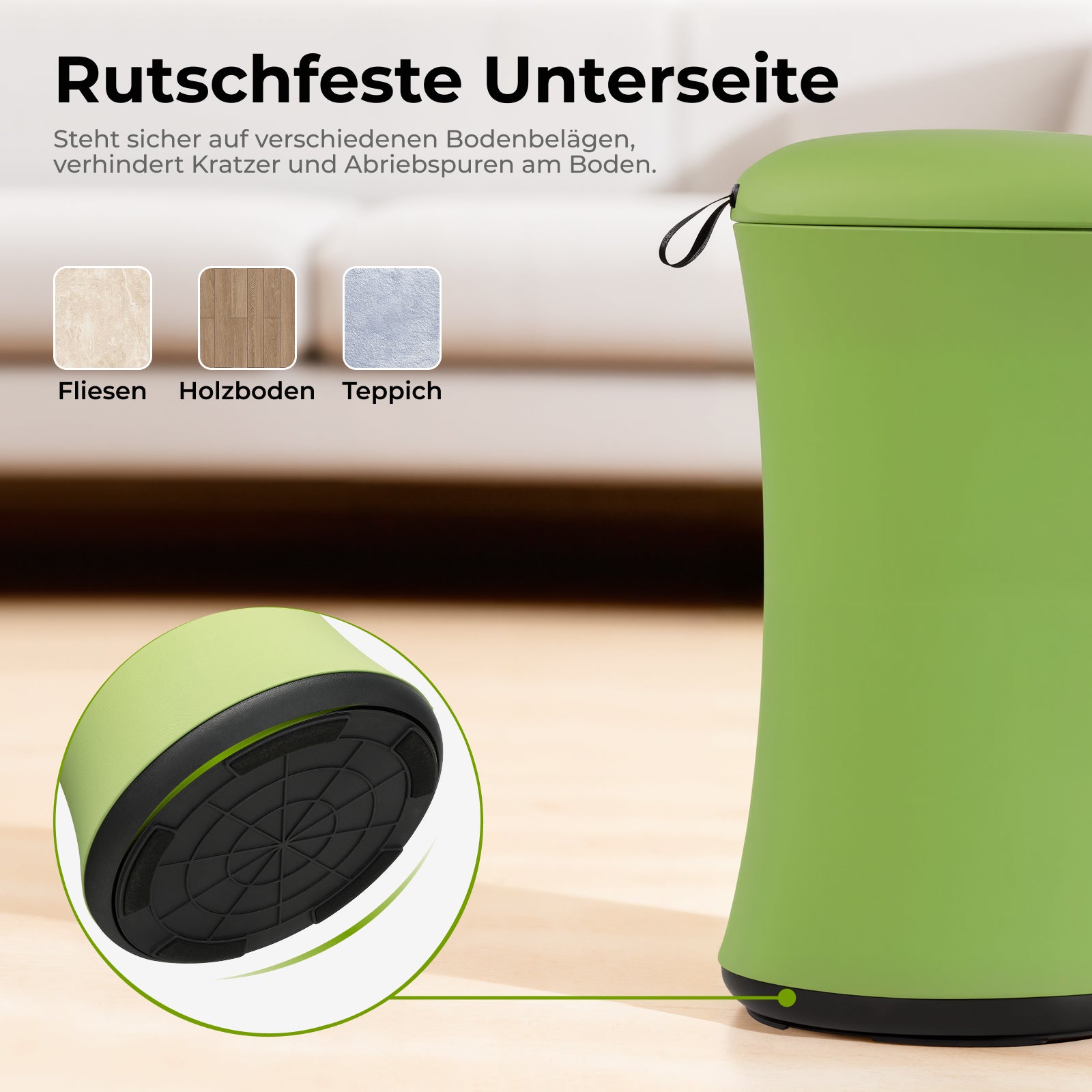 LINO Ergonomischer Aktiv-Hocker mit 360° Drehung & 5° Neigung – Höhenverstellbarer Balancehocker für dynamisches Sitzen im Büro oder Zuhause