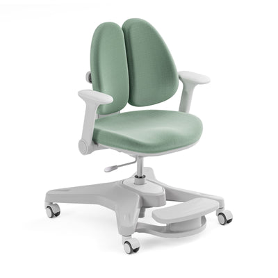 ANTON Kinder Schreibtischstuhl ergonomisch höhenverstellbar – Lernstuhl mit Fußstütze, klappbaren Armlehnen & atmungsaktivem Sitzpolster