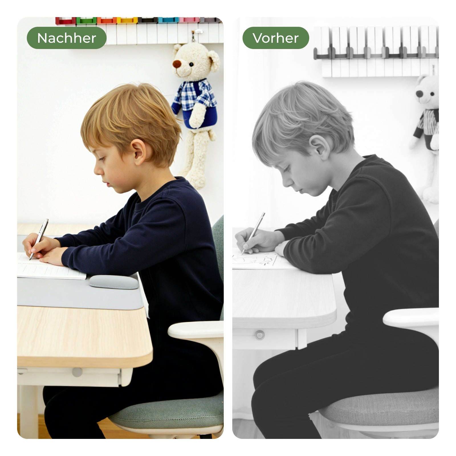 HOKO Desk Mat with Magnetic Wrist Rest – 80 x 30 cm PU Desk Pad, Water-Resistant & Anti-Slip
