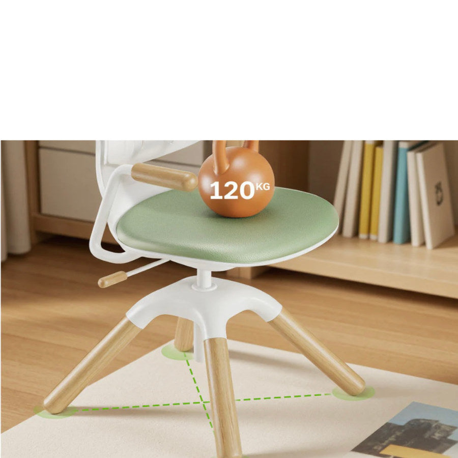 LUCA & LEVI / LAURAKinderschreibtisch höhenverstellbar 100x60 cm mit ergonomischem Lernstuhl – Schüler Set für Kinderzimmer