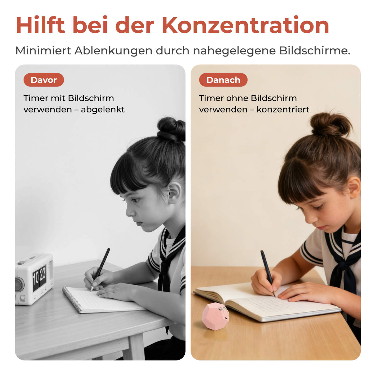 HOKO TICKO Würfel-Timer mit automatischem Countdown-Start durch Drehen