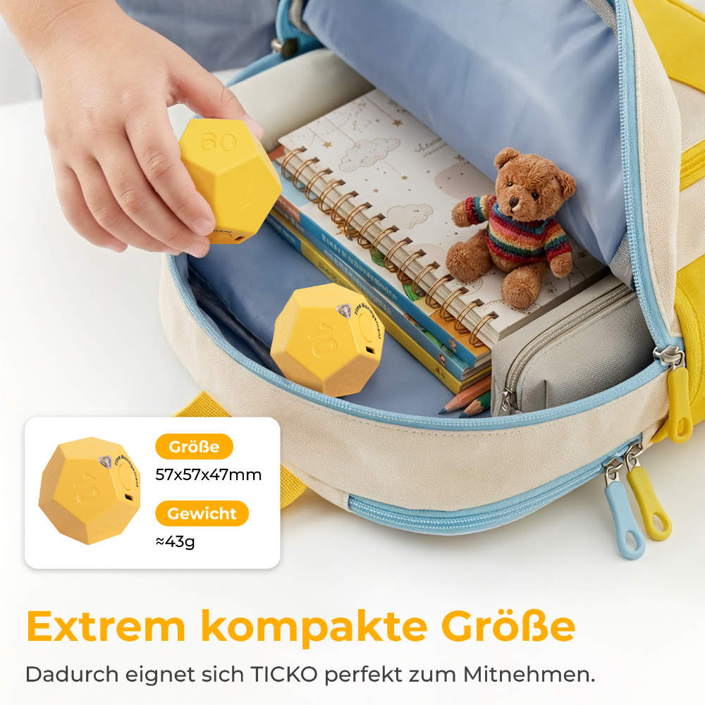 HOKO TICKO Würfel-Timer mit automatischem Countdown-Start durch Drehen